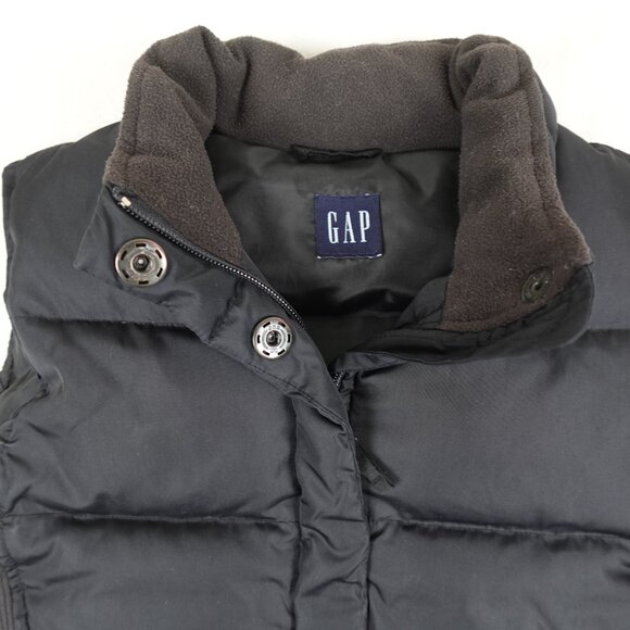 GAP Down Puffer Vest Women's XS Stretchy Ribbed Sides Outdoor Casual - Picture 3 of 8